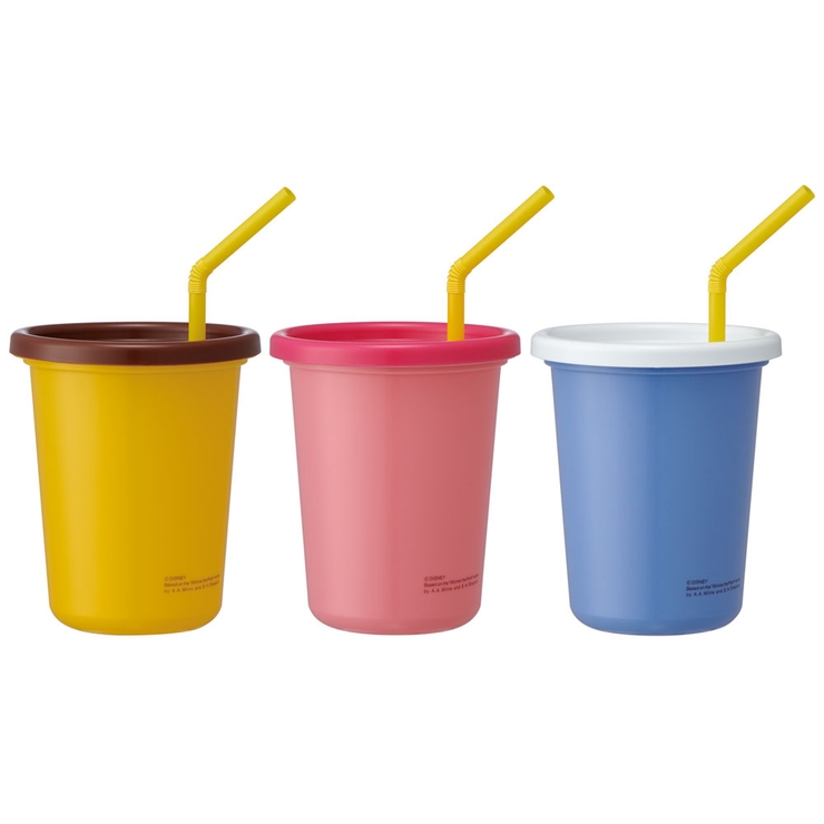 ストロー付きタンブラー 3個セット プラスチック[品番：SKTW0005950