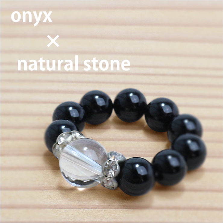 天然石 限定価格セール 水晶 オニキス 指輪 人気ブランドの新作 リング