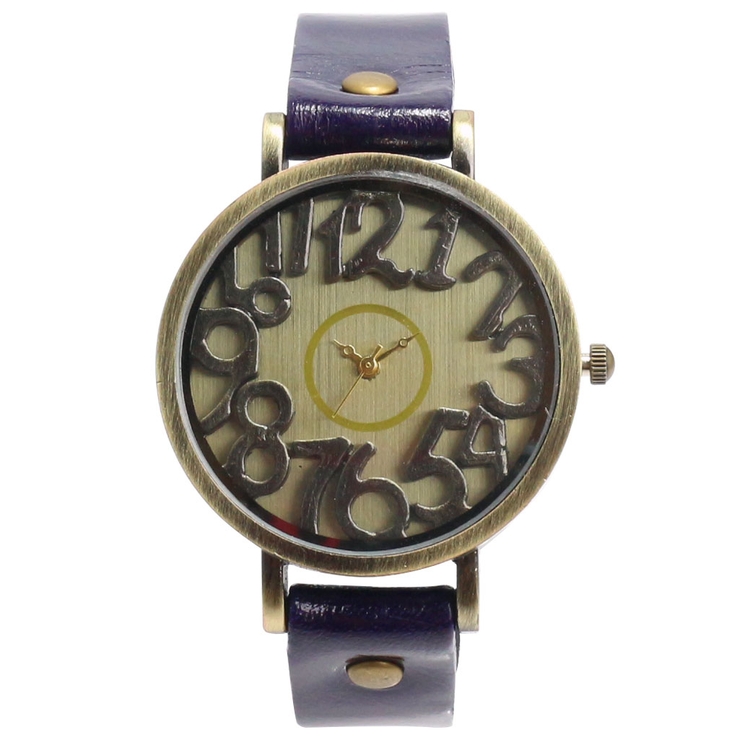 ヴィンテージ調立体インデックス アンティーク おしゃれな彫刻風文字盤 | 腕時計アパレル雑貨小物のＳＰ  | 詳細画像5 