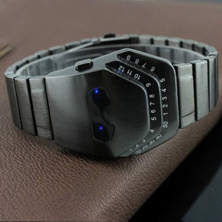 ガンメタ ステンレスブレスレットのバングルLED腕時計 LEDデジタル時計[品番：SMPE0000113]｜腕時計 アパレル雑貨小物のＳＰ（ウデドケイアパレルザッカコモノノエスピー）のメンズファッション通販｜SHOPLIST（ショップリスト）