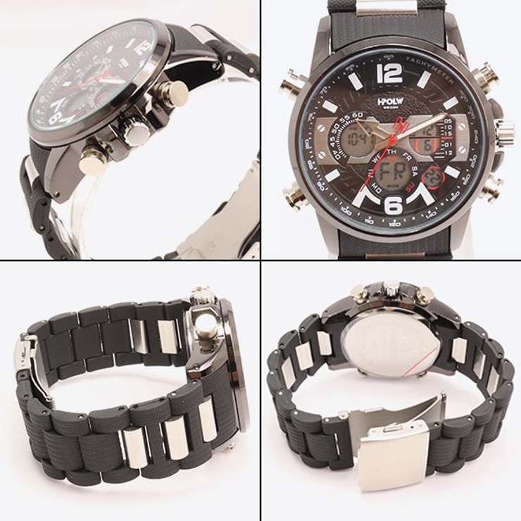 デュアルタイム アナデジ腕時計 HPFS9801[品番：SMPE0000931]｜腕時計 アパレル雑貨小物のＳＰ（ウデドケイアパレルザッカコモノノエスピー）のメンズファッション通販｜SHOPLIST（ショップリスト）