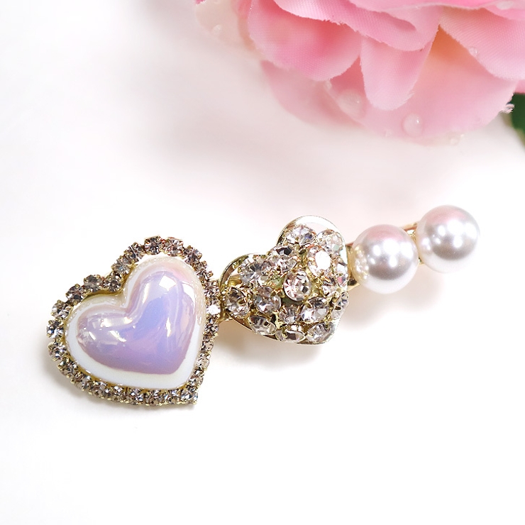 HEART | 【7147】ハート×ビジューヘアピン	 | SneepDip