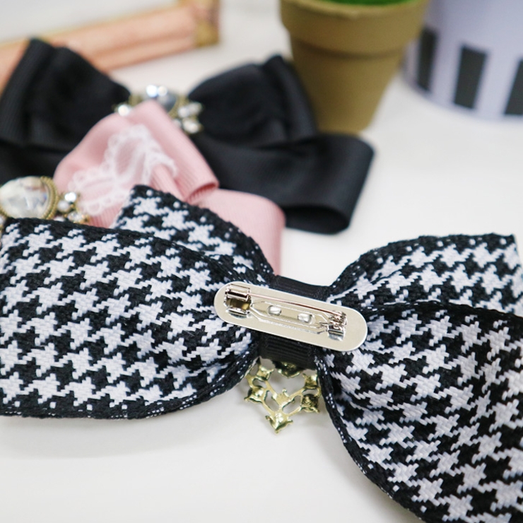 【7150】ハートビジューリボンブローチ	 | SneepDip | 詳細画像3 