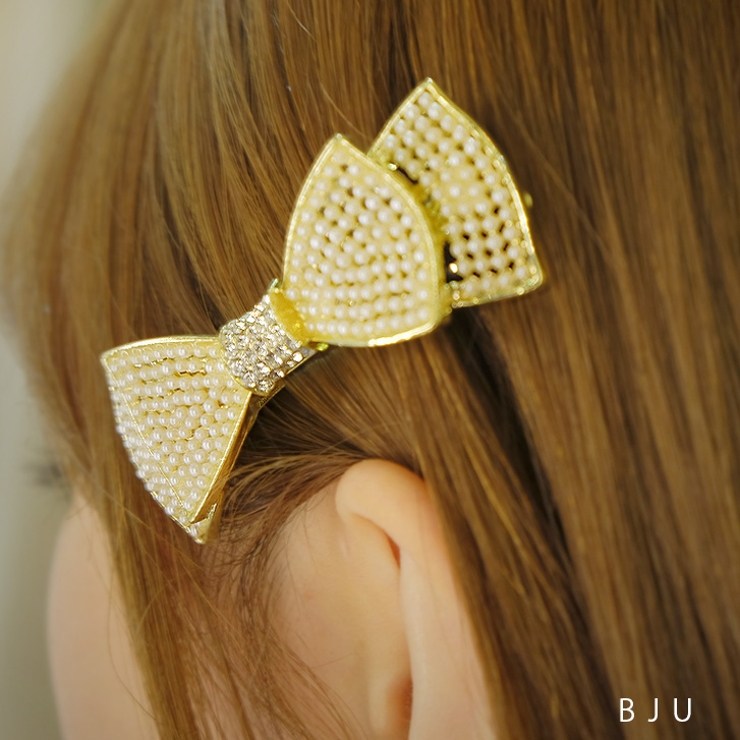 【7157】リボン×パールバレッタ	 | SneepDip | 詳細画像4 