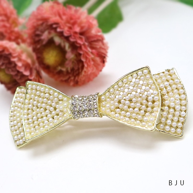BJU | 【7157】リボン×パールバレッタ	 | SneepDip