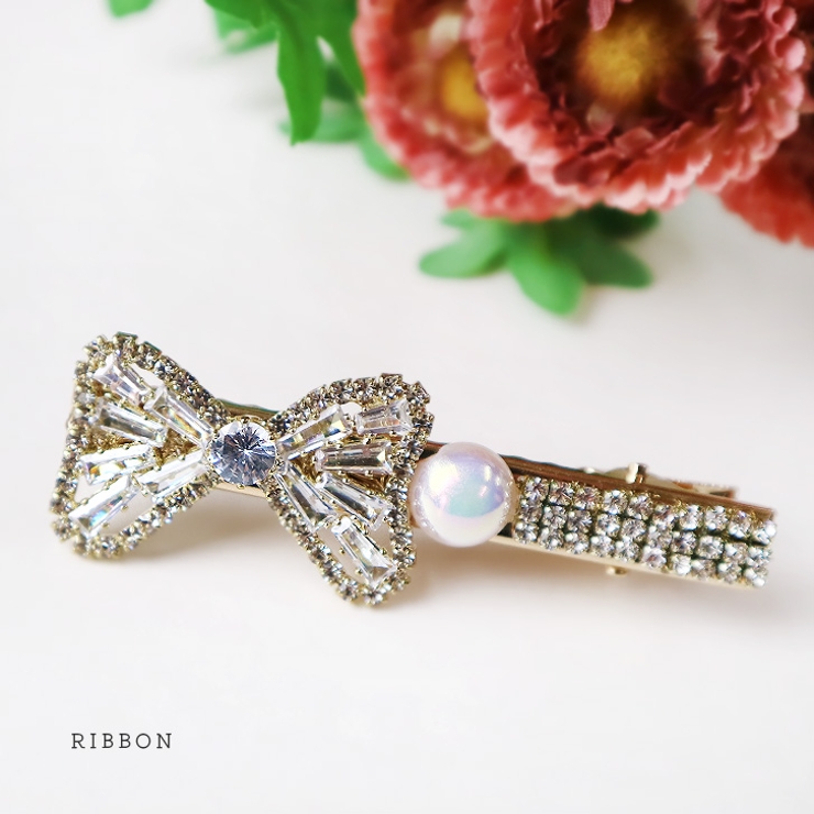 RIBBON | 【7158】ビジュー＆ラインストーンヘアピン	 | SneepDip
