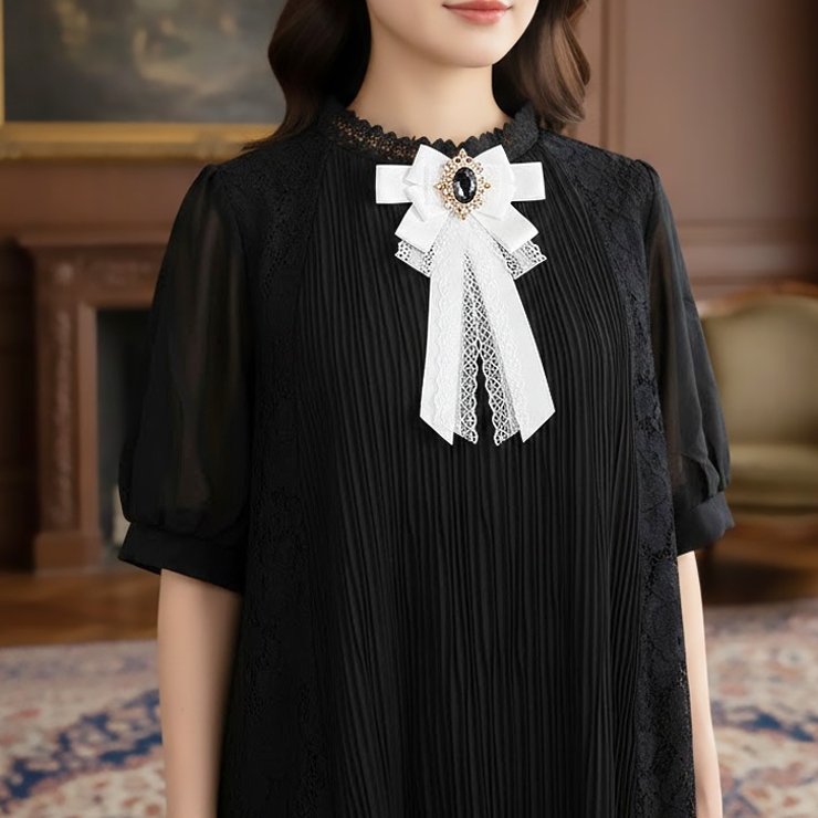 【7286】ビジュー＆レースリボンブローチ	 | SneepDip | 詳細画像2 