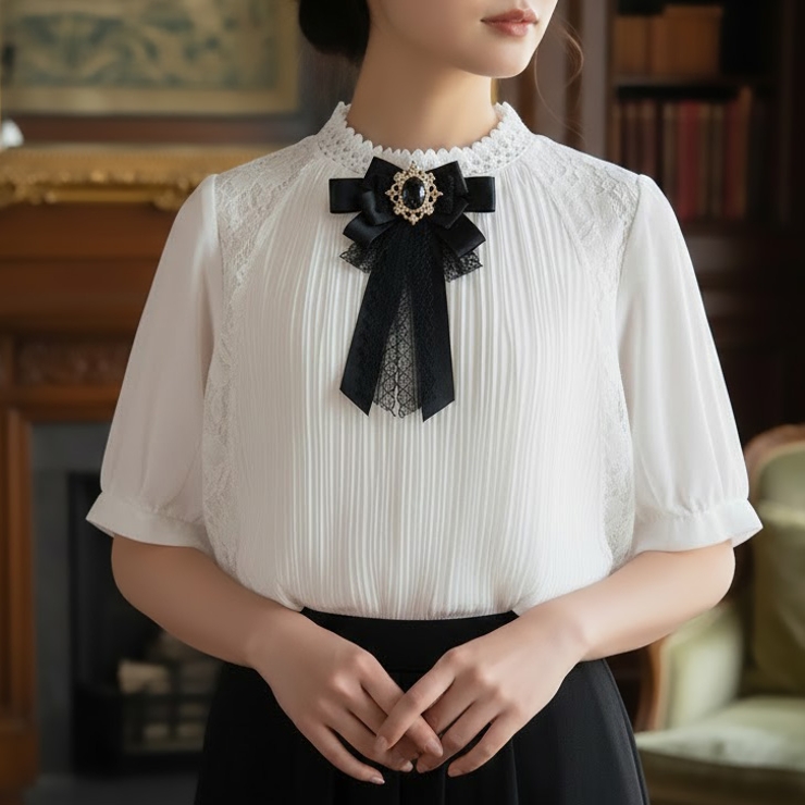 【7286】ビジュー＆レースリボンブローチ	 | SneepDip | 詳細画像4 