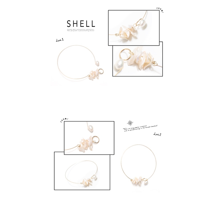 ブレスレット シェル調 貝 シンプル 夏 サマー 腕輪 アクセサリー | SOUBIEN | 詳細画像3 