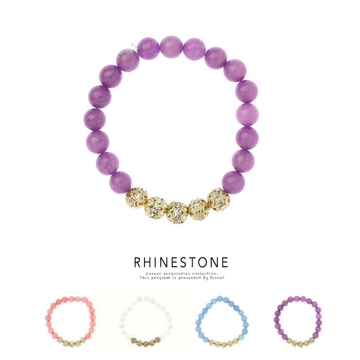 ブレスレット ゴム ラインストーン | SOUBIEN | 詳細画像1 