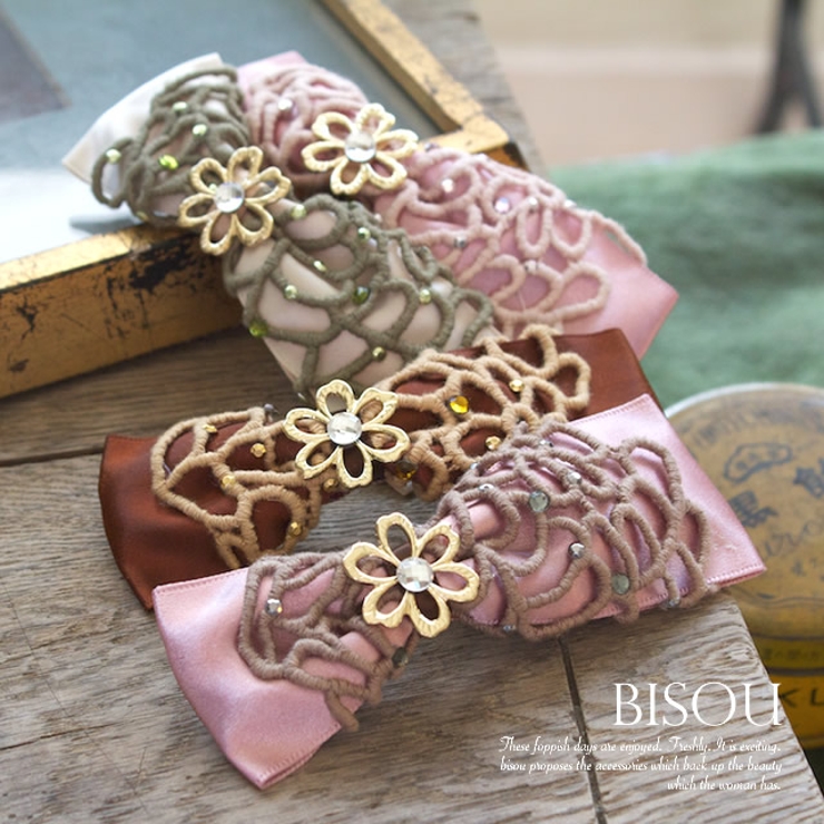 アシンメトリーサテンリボンバレッタ | SOUBIEN | 詳細画像1 