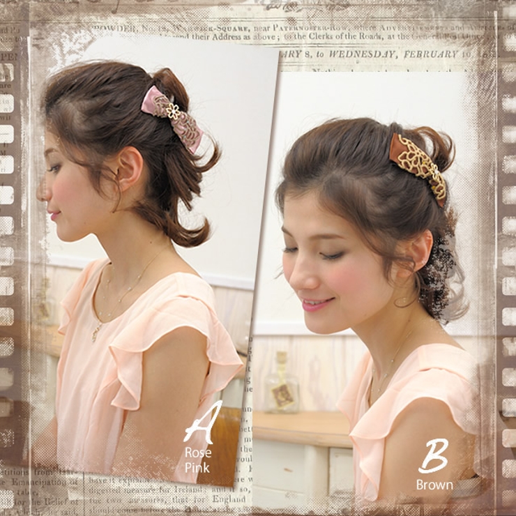 アシンメトリーサテンリボンバレッタ | SOUBIEN | 詳細画像2 