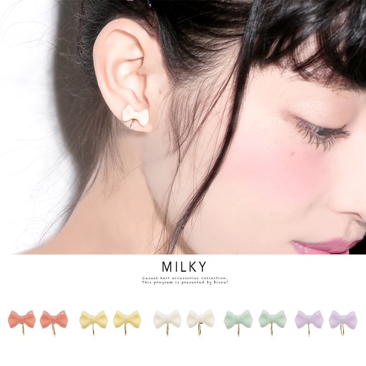 イヤリング ノンホールピアス リボン | SOUBIEN | 詳細画像1