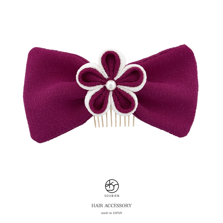 髪飾り 赤紫色 パープル | SOUBIEN | 詳細画像3