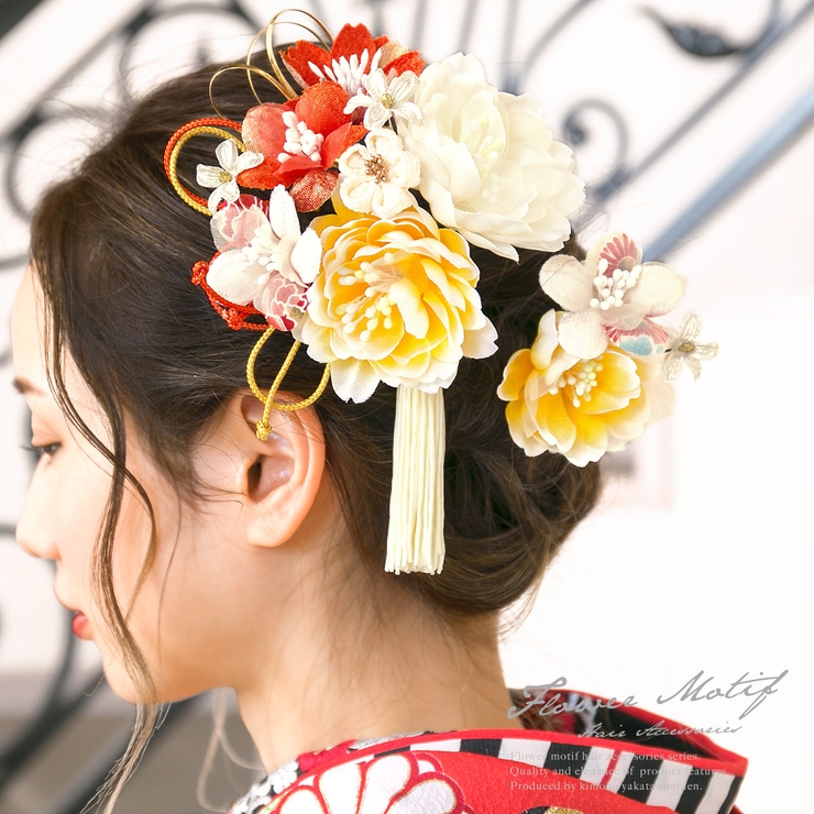 髪飾り ２点セット 黄橙系 | SOUBIEN | 詳細画像1 
