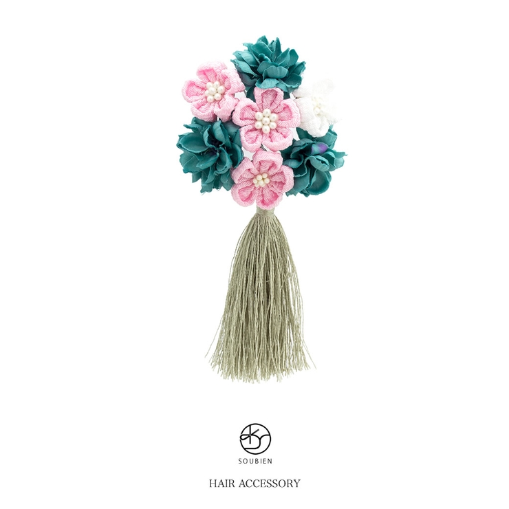 髪飾り 青緑系 ブルーグリーン 品番 Sbew Bisou ビソウ のキッズファッション通販 Shoplist ショップリスト
