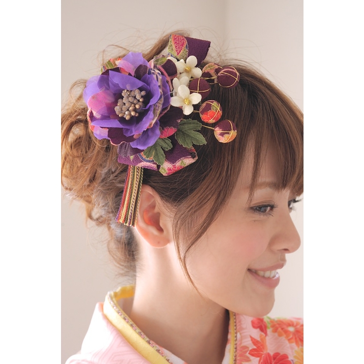 髪飾り 成人式 振袖向け 卒業式 袴 和柄 組紐 花 紫 品番 Sbew Soubien ソウビエン のレディースファッション通販 Shoplist ショップリスト