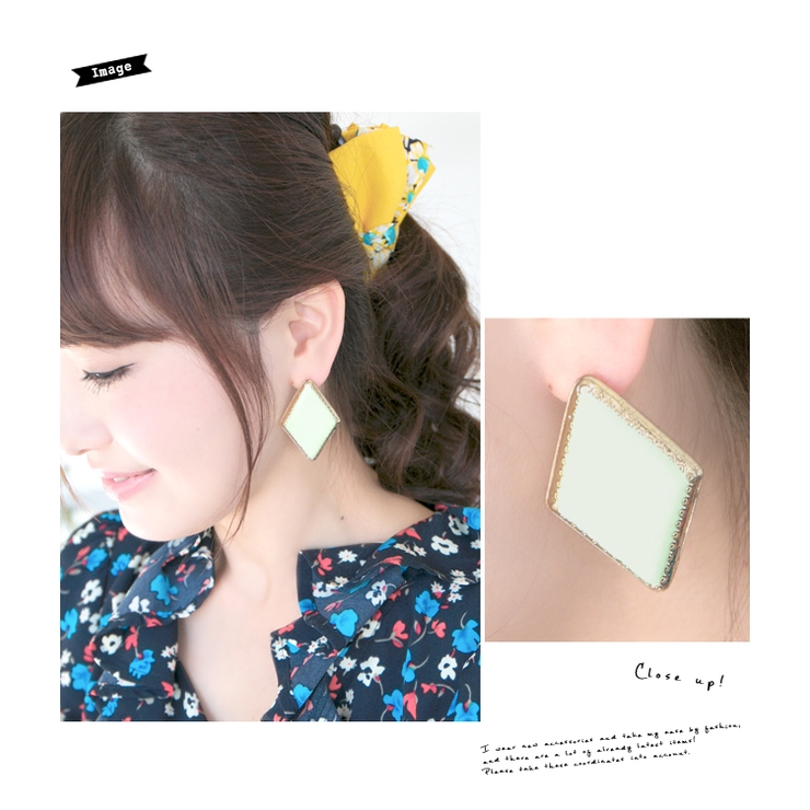 ピアス スタッドピアス ひし形 | SOUBIEN | 詳細画像2 