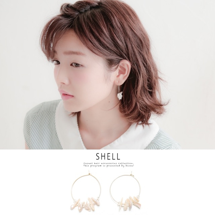 ピアス フープピアス シェル | SOUBIEN | 詳細画像1 