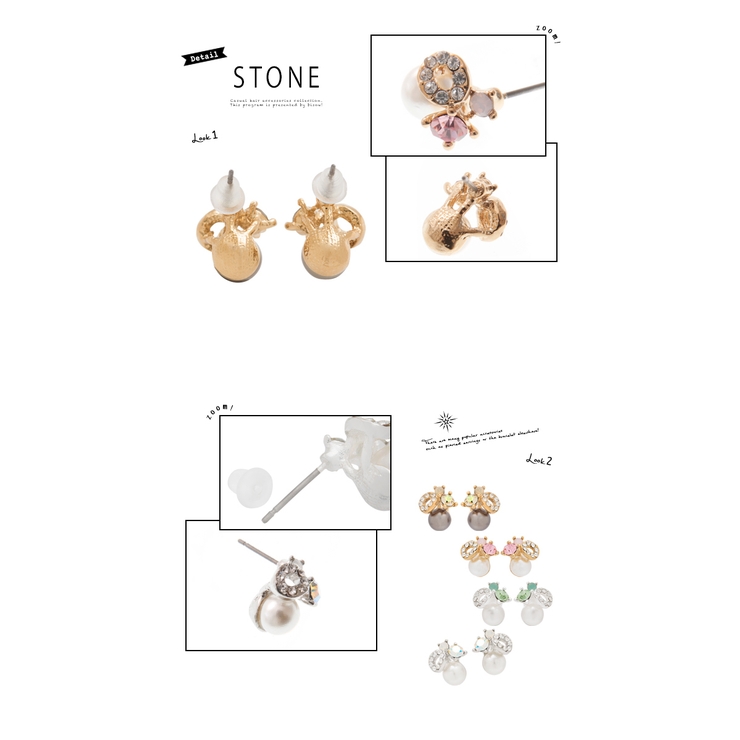 ピアス スタッドピアス ラインストーン | SOUBIEN | 詳細画像2 