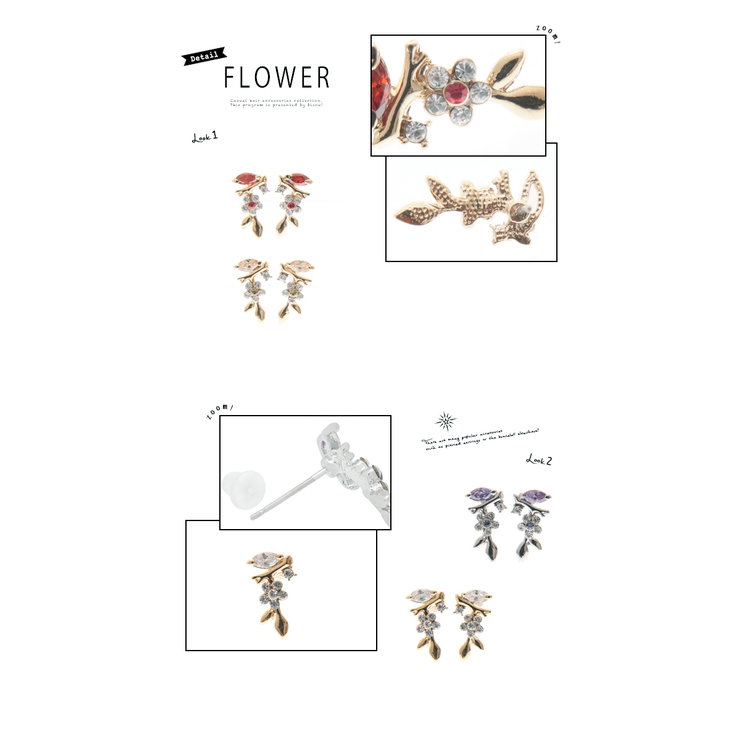 ピアス スタッドピアス ラインストーン | SOUBIEN | 詳細画像2 