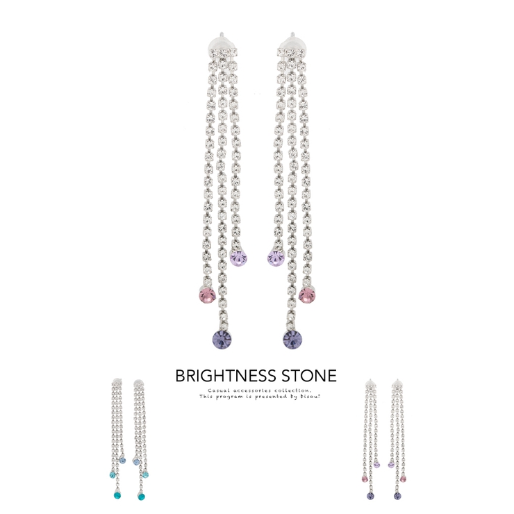 ピアス スタッドピアス ラインストーン | SOUBIEN | 詳細画像1 