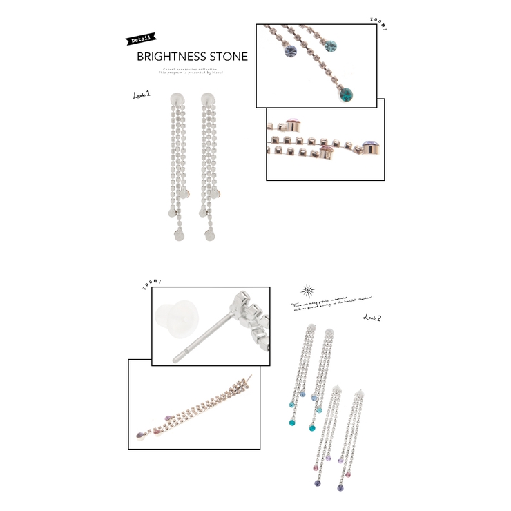 ピアス スタッドピアス ラインストーン | SOUBIEN | 詳細画像2 