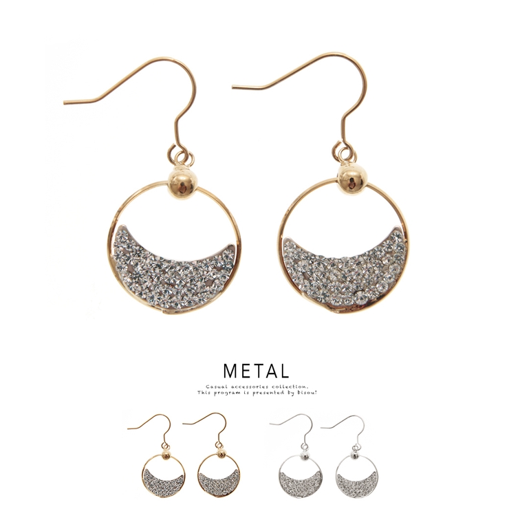 ピアス フックピアス ラインストーン | SOUBIEN | 詳細画像1 