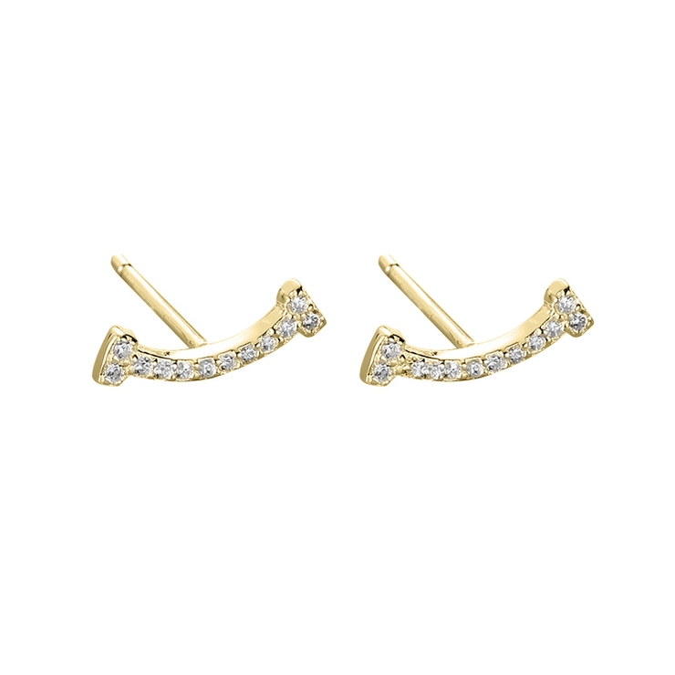 ピアス czダイヤモンド スマイル[品番：ANEW0002784]｜my