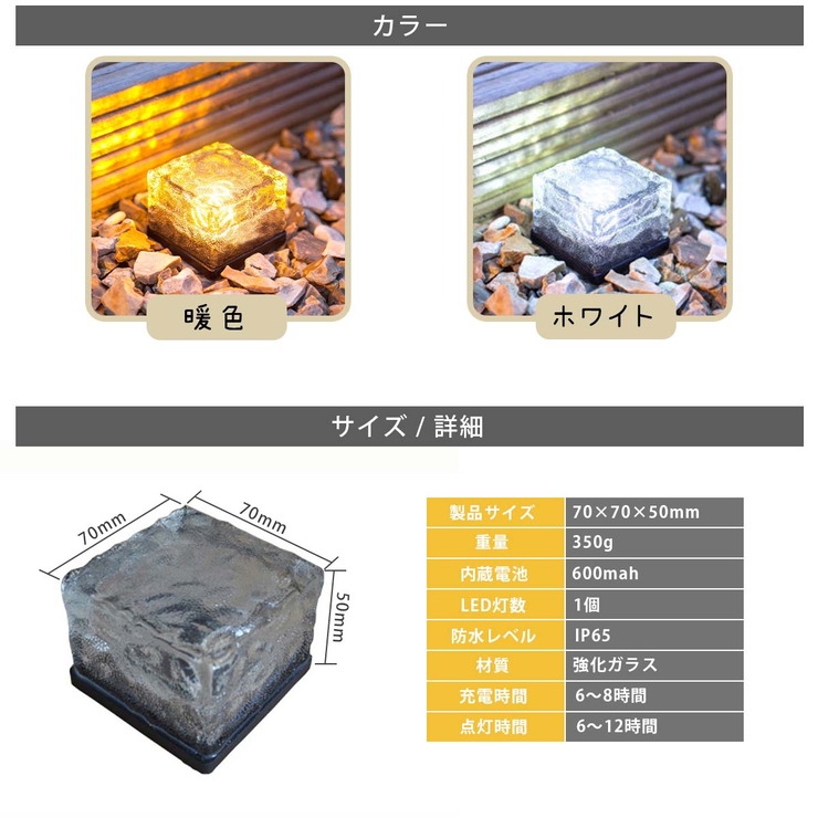 ガーデンライト 2個セット LED | くれあぽけっと | 詳細画像3 