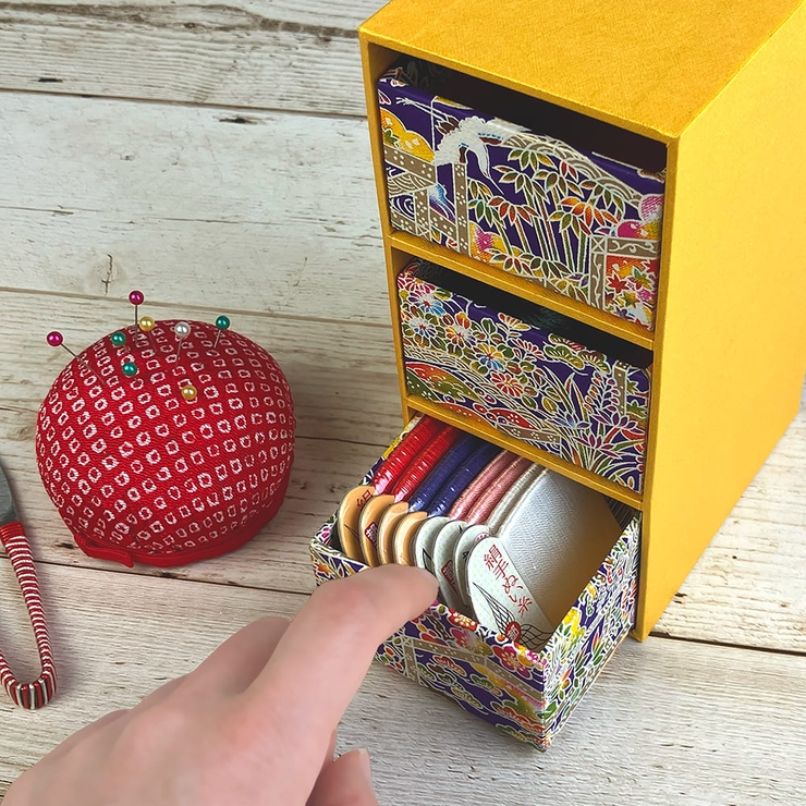 スッキリ片付け 卓上チェスト 細型3段 屏風絵 | KIT-HIT-SURU | 詳細画像3 