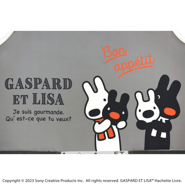 リサとガスパール エプロン PAIN グレー/アイボリー | KIT-HIT-SURU | 詳細画像3 