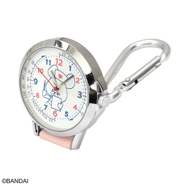 くまのがっこう カラビナ付きウォッチ(蓄光盤) ナースジャッキー ペールピンク | KIT-HIT-SURU | 詳細画像4 