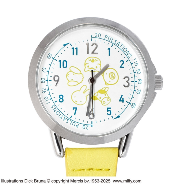 ミッフィー カラビナ付きウォッチ(蓄光盤) アニマルズ イエロー | KIT-HIT-SURU | 詳細画像2 