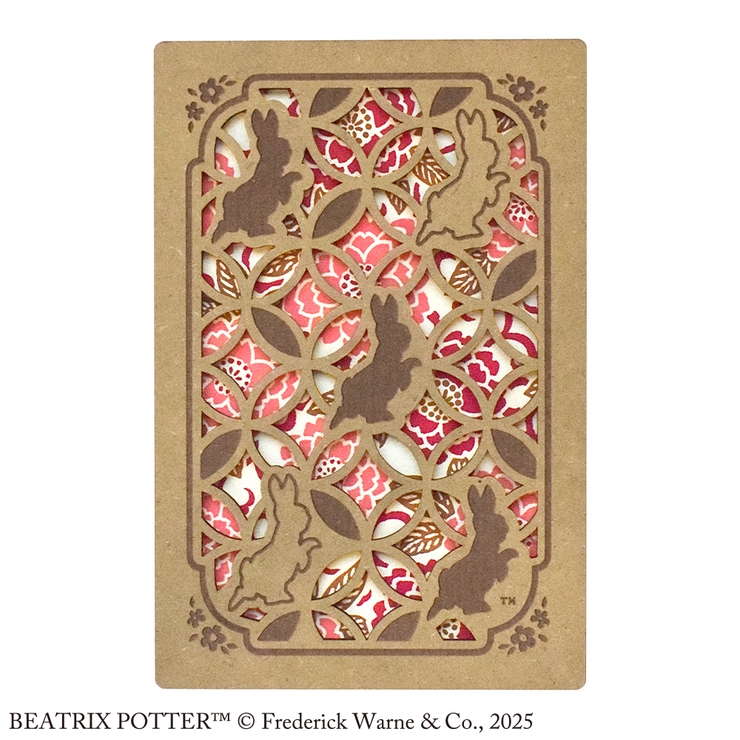 ピーターラビット 透かし彫り御朱印帳 牡丹 | KIT-HIT-SURU | 詳細画像1 