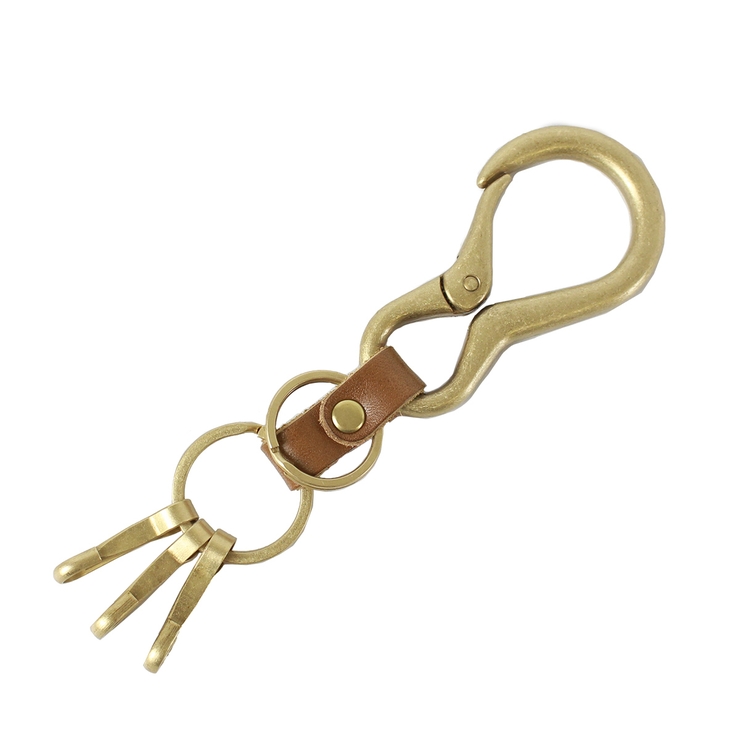 RRLレザーキーリング　エメラルドストーン付き 正規取扱店 Lewis Leathers (ルイスレザーズ) KEY RING MK-2