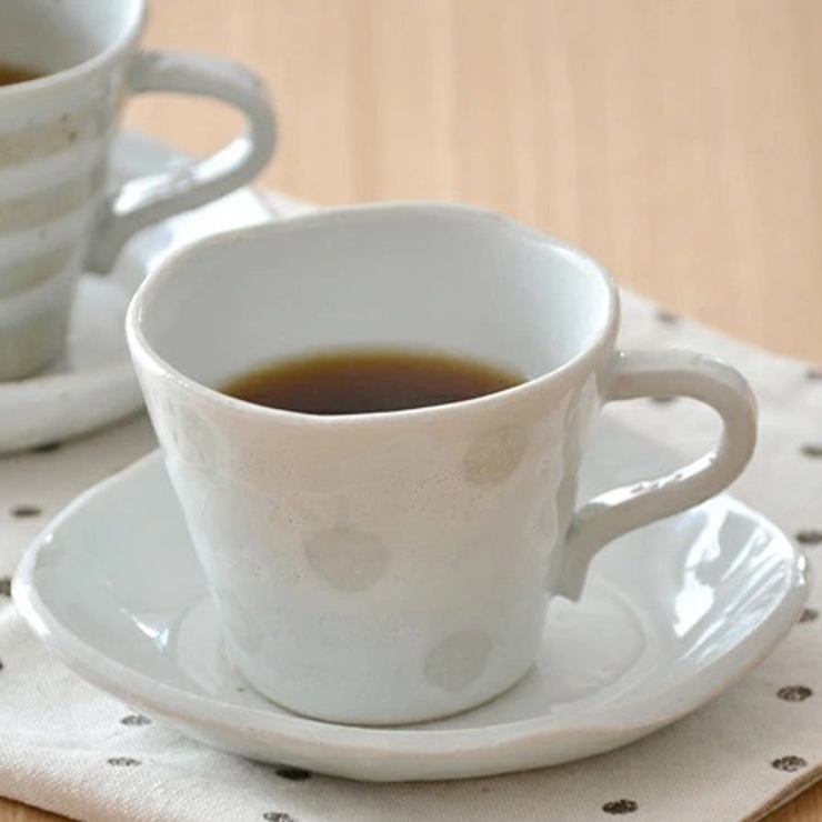 カップ＆ソーサー 手造り（ゆき水玉）手造りのため一つ一つ状態が異なる和食器です。… | EAST table | 詳細画像1 