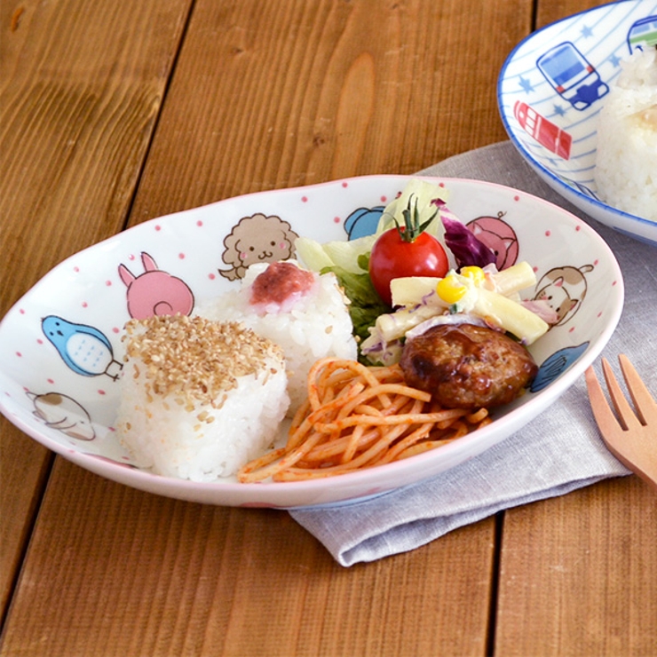 楕円皿 動物大好き 女の子用プレート | TABLE WARE EAST | 詳細画像1 