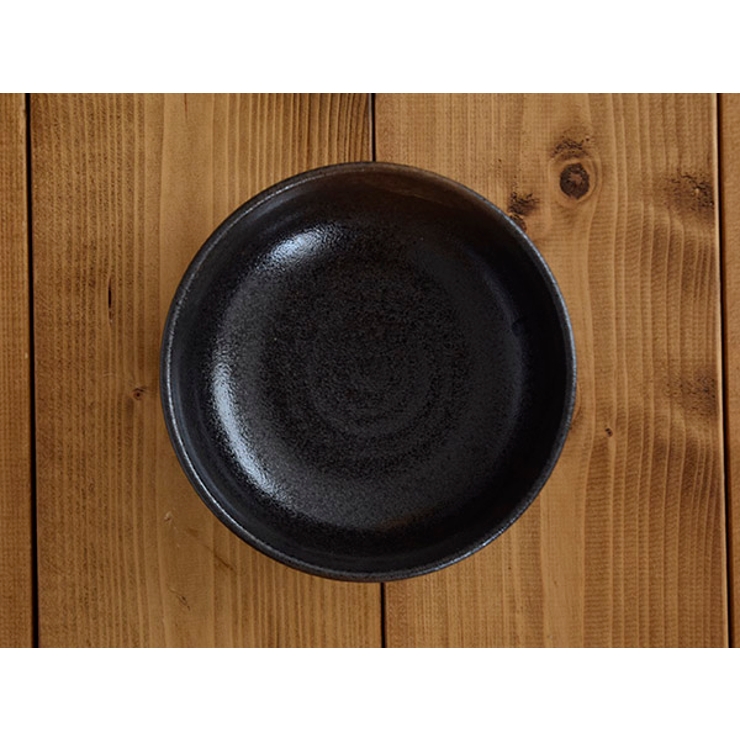 和食器多用鉢16cm黒備前サラダボウル/鉢/備前風/和風/食器/ボウル/煮物鉢