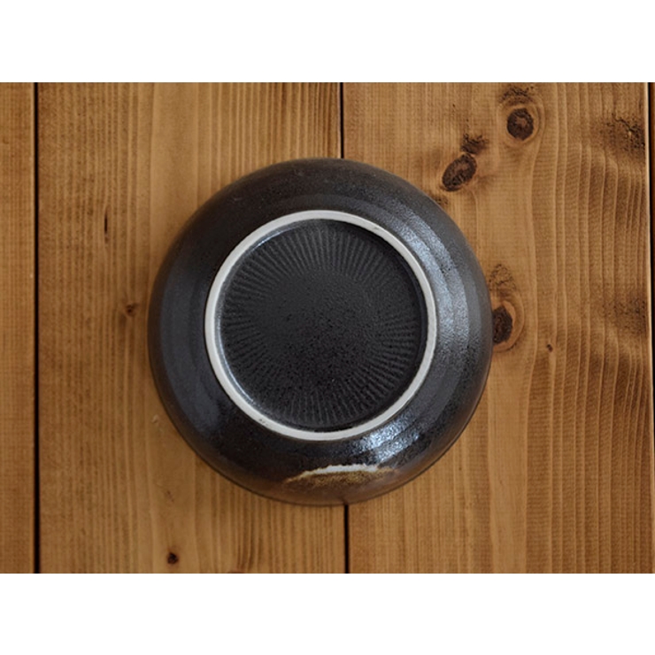 和食器多用鉢16cm黒備前サラダボウル/鉢/備前風/和風/食器/ボウル/煮物鉢