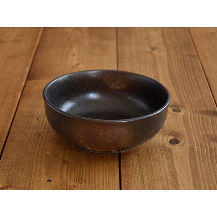 和食器多用鉢16cm黒備前サラダボウル/鉢/備前風/和風/食器/ボウル/煮物鉢
