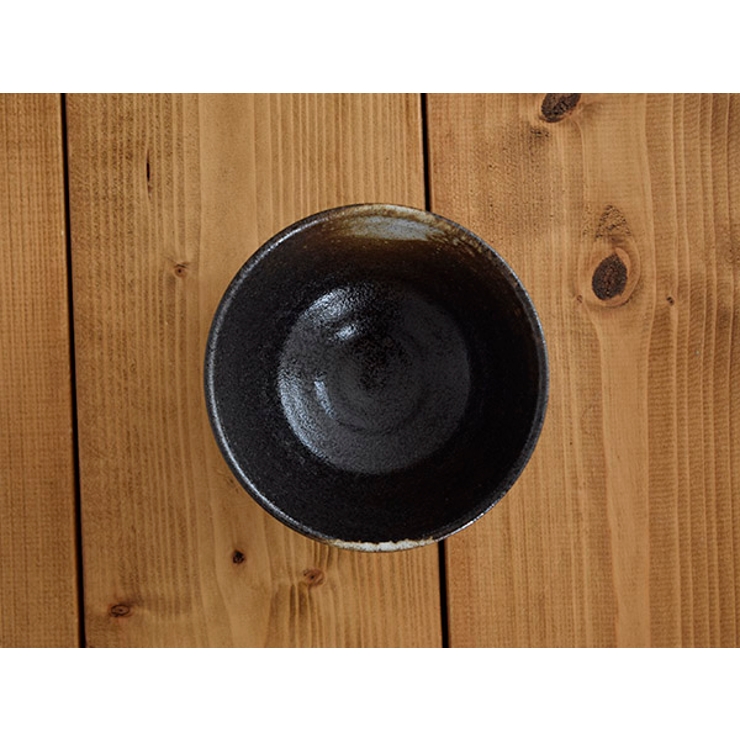 和食器お茶碗黒備前茶碗/飯碗/ご飯茶碗/ちゃわん/備前風/大きめ茶碗