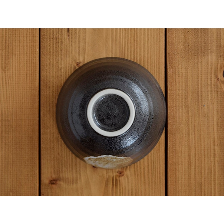 和食器お茶碗黒備前茶碗/飯碗/ご飯茶碗/ちゃわん/備前風/大きめ茶碗