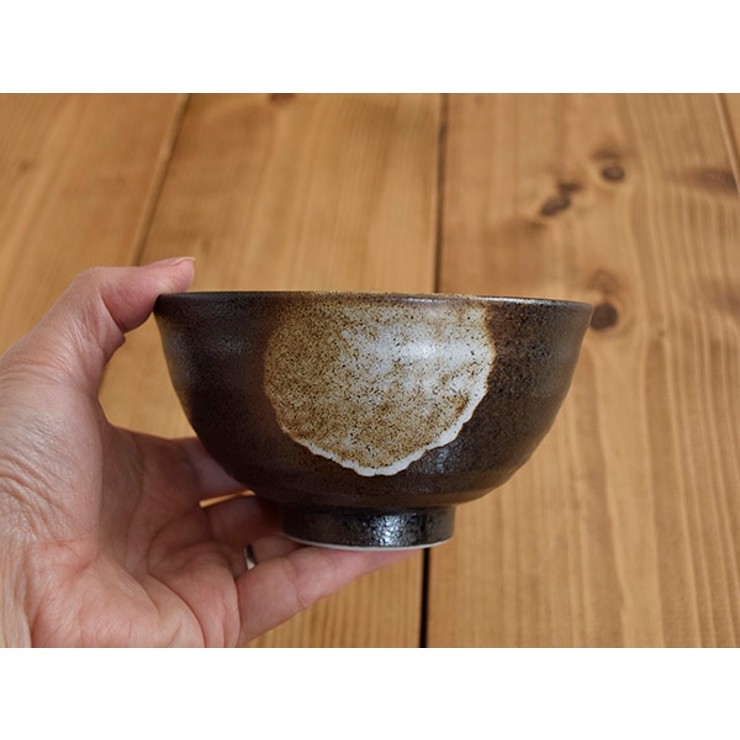 和食器お茶碗黒備前茶碗/飯碗/ご飯茶碗/ちゃわん/備前風/大きめ茶碗