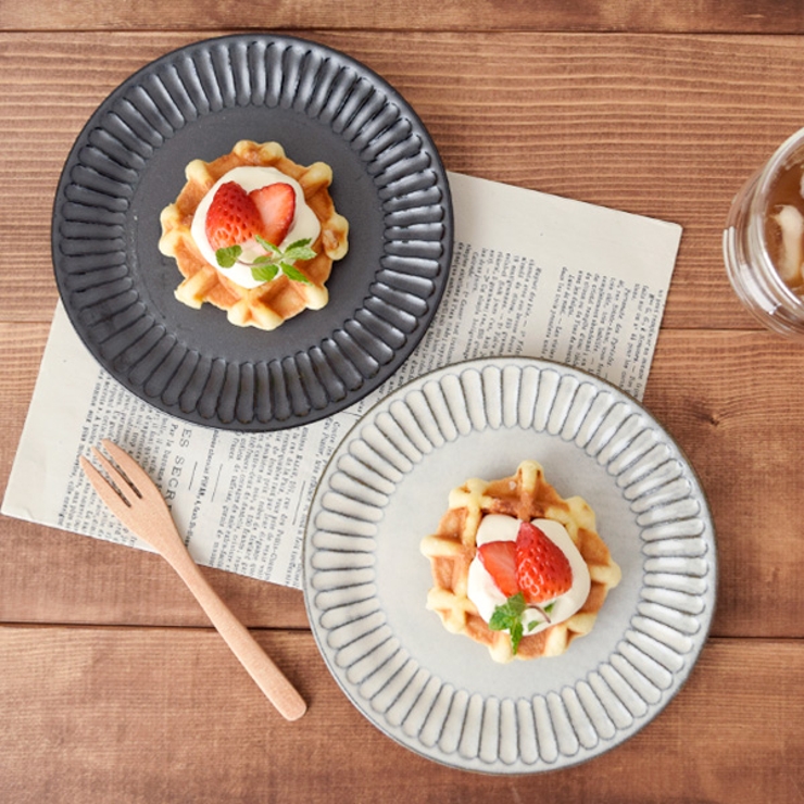 rutawa rawajifu フライパン皿　ストライプ大 SAKUZAN ストライプ Stripe 丸皿 S 15.3cm プレート 作山窯 美濃