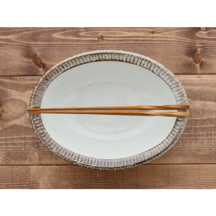 和食器 楕円鉢（渕錆粉引）中鉢 楕円中鉢 | EAST table | 詳細画像4 