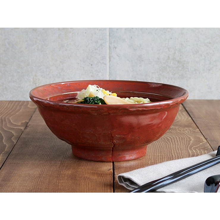 鉄赤 6 8寸ラーメン丼丼ぶり[品番：ADMH0000766]｜TABLE WARE
