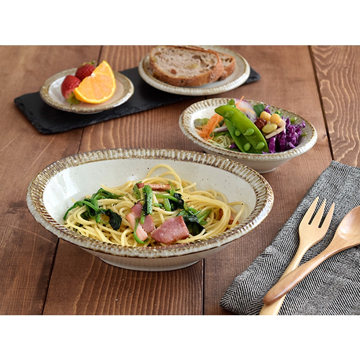 和食器 楕円鉢（渕錆粉引）中鉢 楕円中鉢 | EAST table | 詳細画像3 