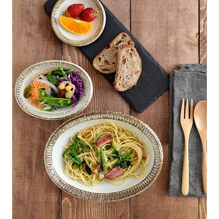 ＜渕錆粉引＞楕円取り鉢和食器/ナチュラル/ボウル/小鉢/カフェ食器/オーバル