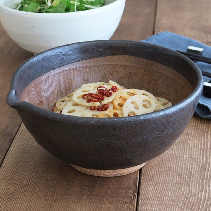 片口すり鉢 6寸すりばち 黒いすり鉢 | EAST table | 詳細画像1 